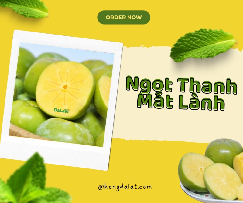 Mua 2kg hồng giòn Chín Nên Đà Lạt, vận chuyển nhanh toàn quốc