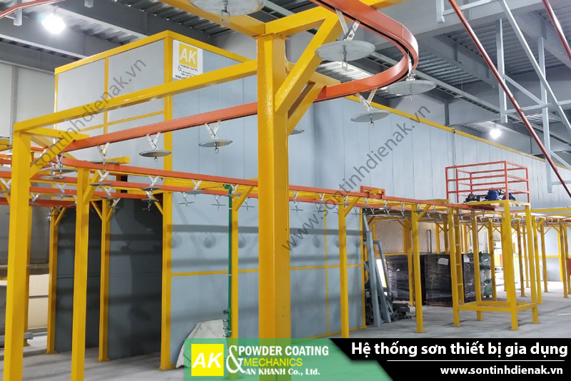 Bản vẽ mô phỏng hệ thống sơn và hình ảnh thi công thực tế