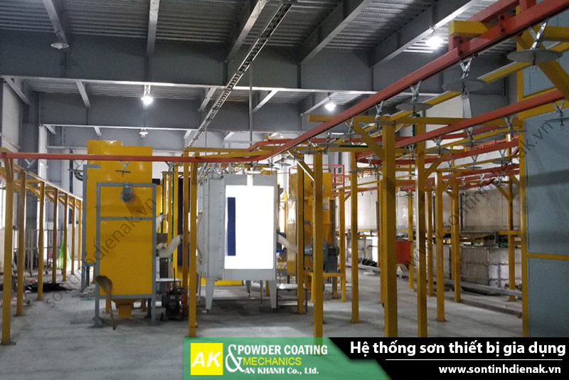 Bản vẽ mô phỏng hệ thống sơn và hình ảnh thi công thực tế