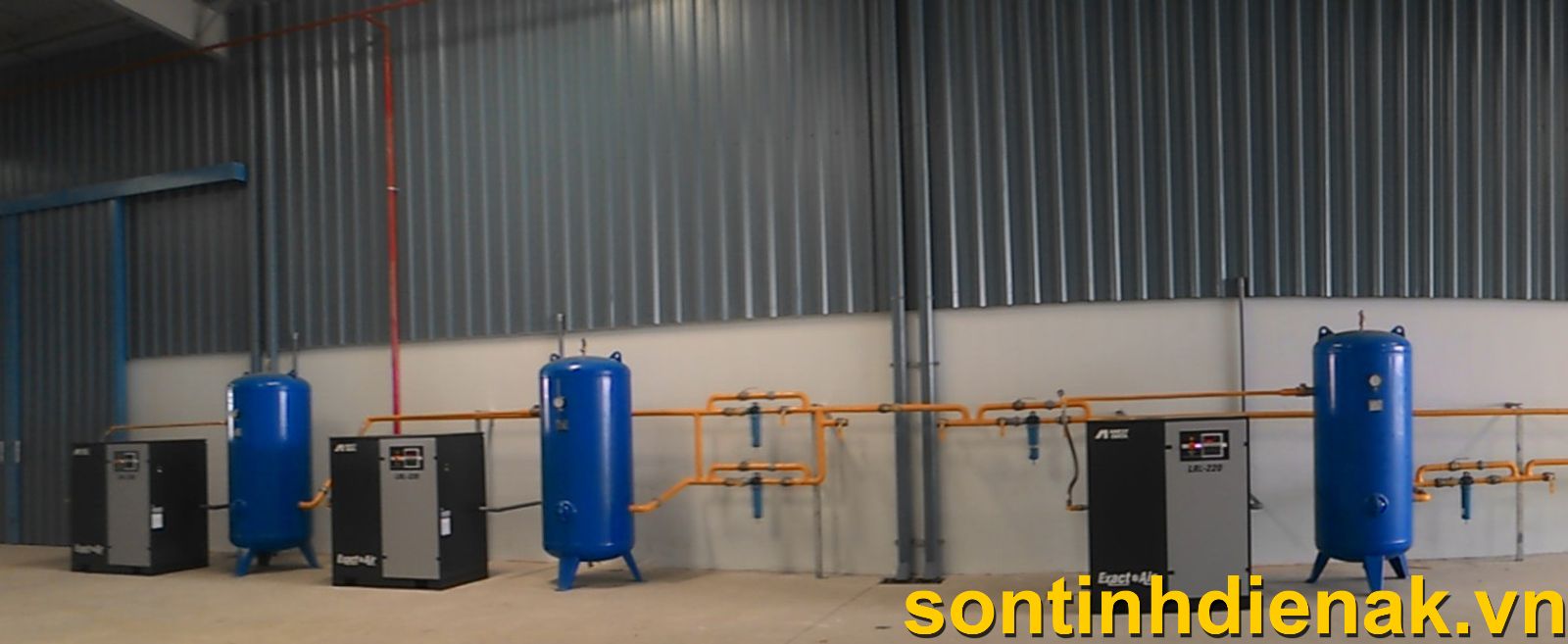 Hệ thống khí nén tách ẩm cấp khí khô cho súng phun trong hệ thống sơn tĩnh điện An Khanh