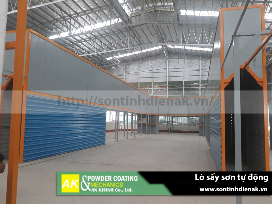 Hình ảnh thực tế hệ thống sơn thanh nhôm dài 6m