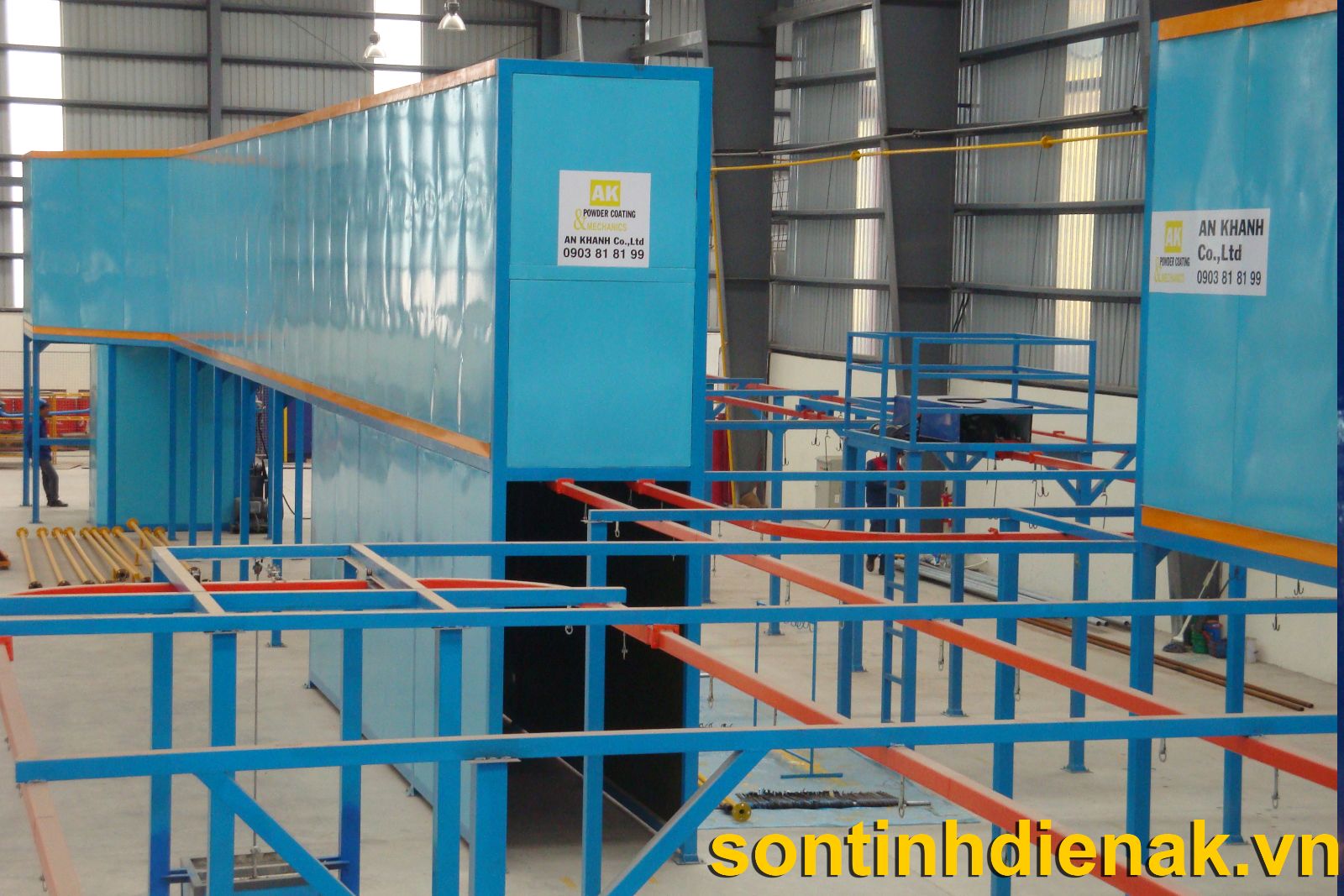 Lắp Ráp Hệ Thống Sơn Tĩnh Điện Cho Đối Tác Tại Quảng Nam
