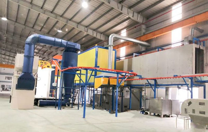 dây chuyền sơn tĩnh điện thủ công
