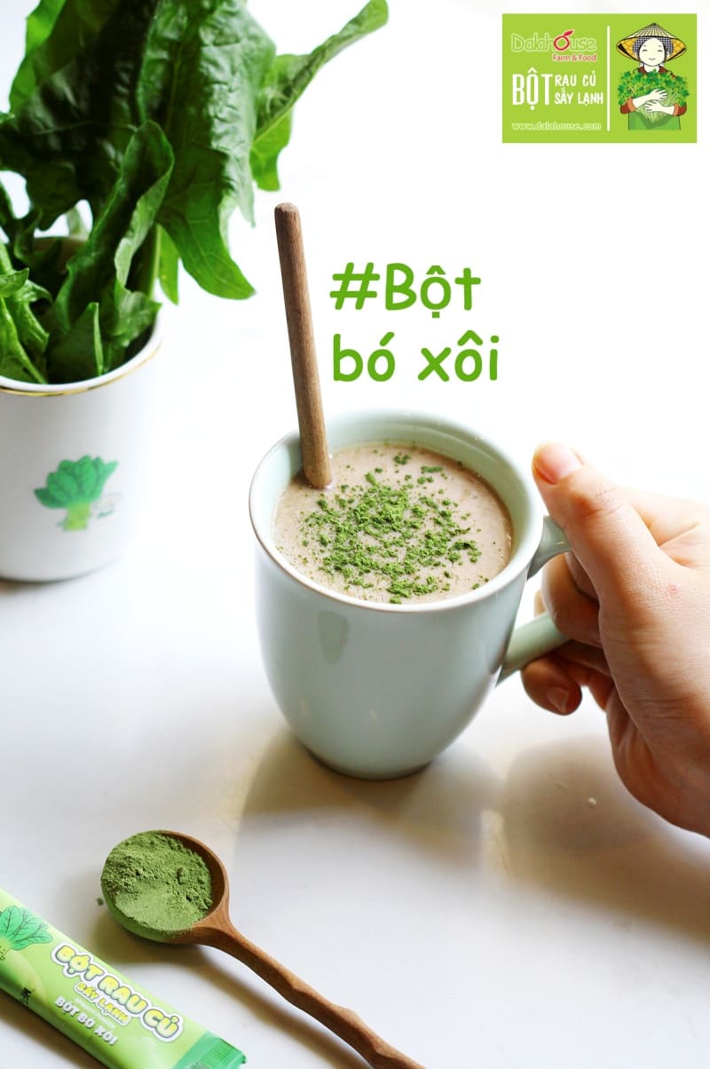 Bột rau bó xôi sản xuất theo công nghệ Nhật Bản