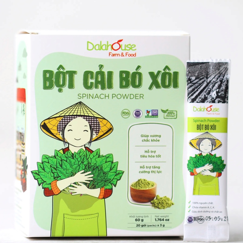 Bột rau bó xôi sản xuất theo công nghệ Nhật Bản
