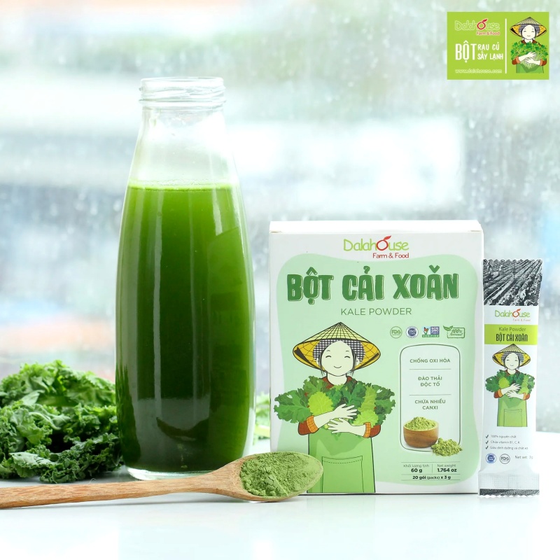 Bột cải xoăn (cải kale), công nghệ hiện đại, an toàn