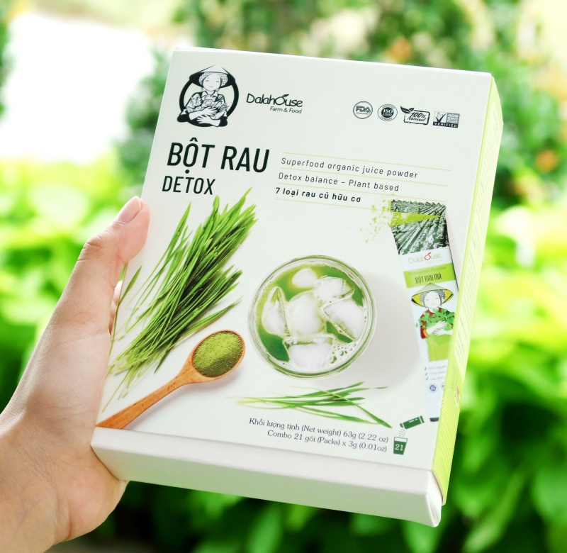 Bột rau detox DalaHouse, 100% từ thiên nhiên, an toàn