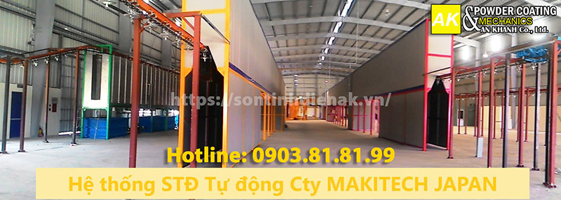 buồng phun sơn tĩnh điện tự động